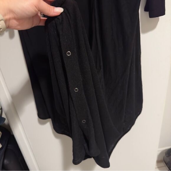 Great Planes London Black Snap Sweater Size Small - Picture 8 of 8